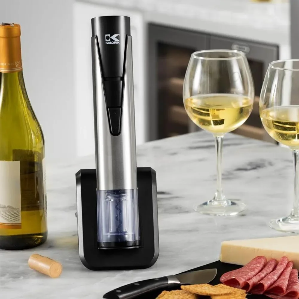Kalorik 2-in-1 Wine Opener and Preserver - Stainless Steel - New In Box‎