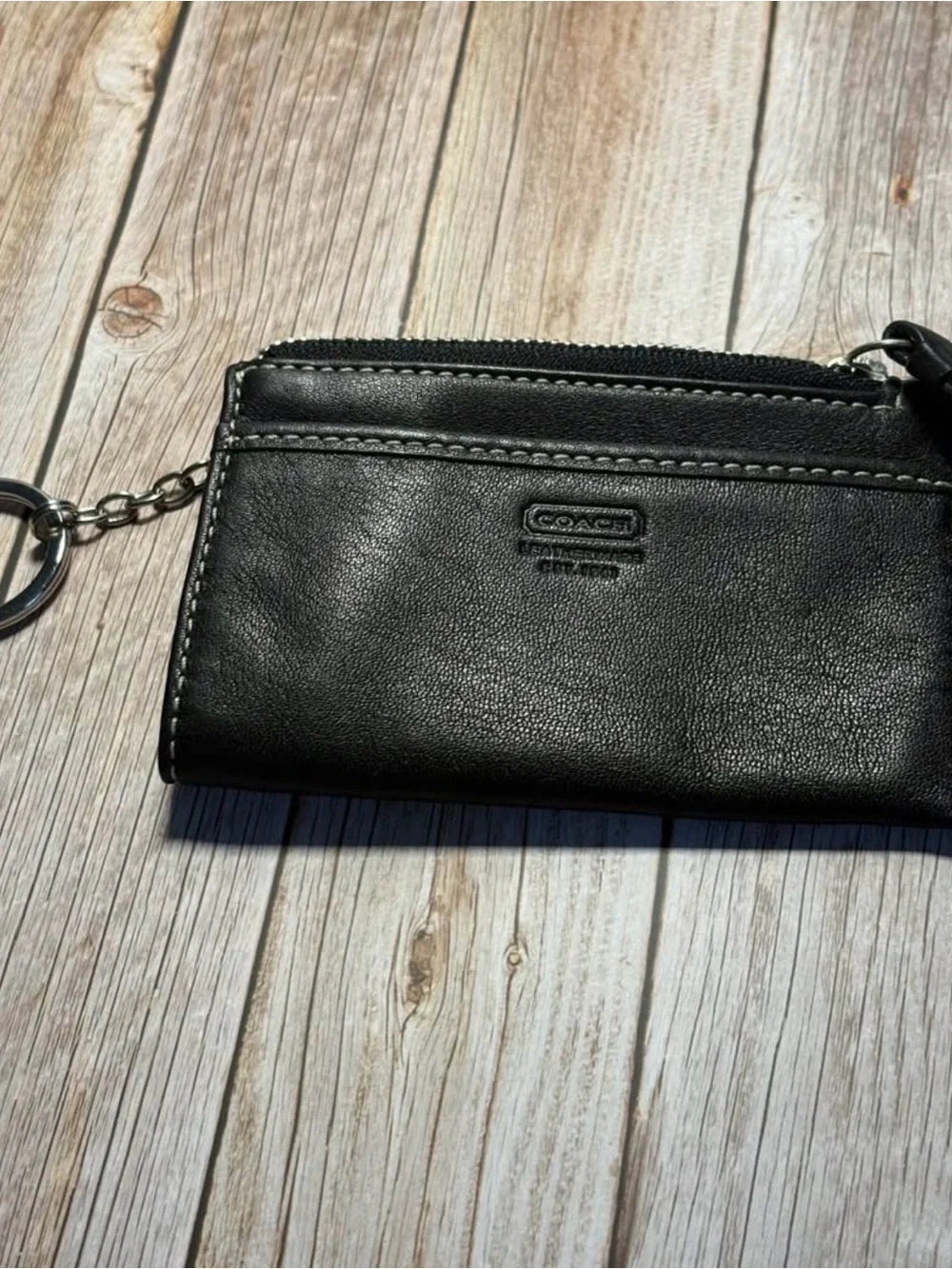 Coach branded leather
