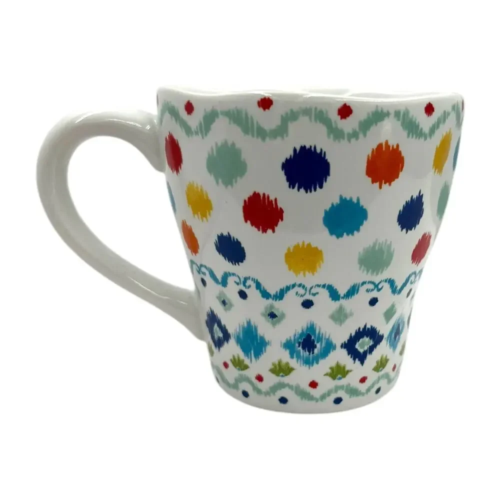 222 Fifth Mug HANNA PTS Int'l Fine China Porcelain Coffee Dots Geometric Replace