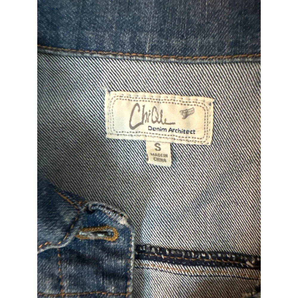 Chille Denim Architect Kids Small Blue Denim Button‎ Up Vest