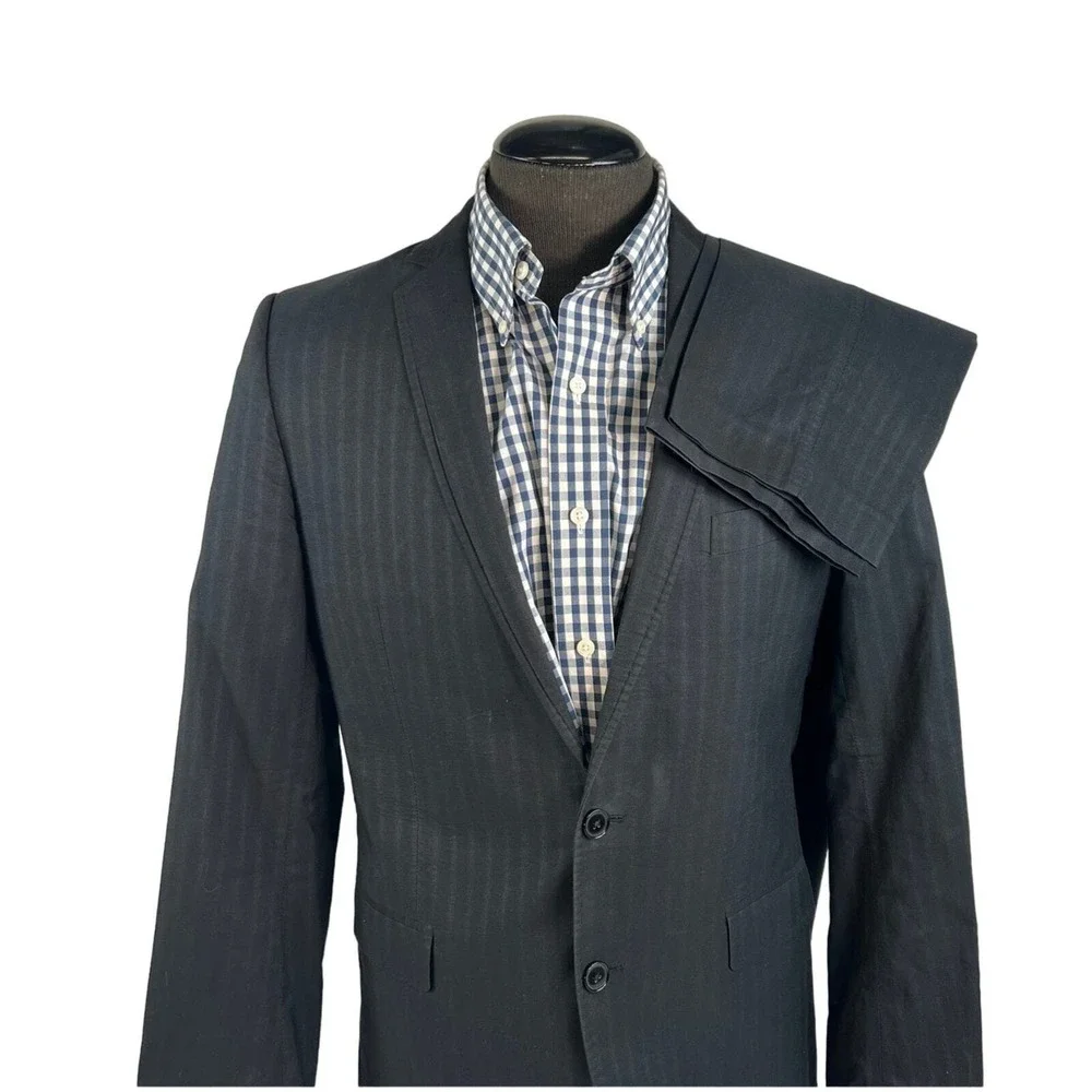 Dolce & Gabbana Martini Cotton Silk‎ Jacquard Black Gray Suit Made Italy 40