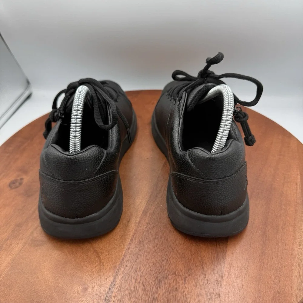 BILLY Work Comfort Low Wide Black Lace Up Zip Up Shoe Sneaker Mens Size 7.5 WIDE