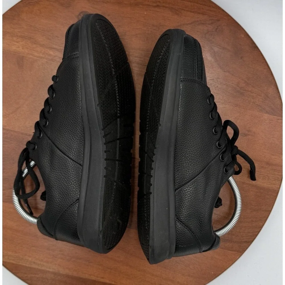 BILLY Work Comfort Low Wide Black Lace Up Zip Up Shoe Sneaker Mens Size 7.5 WIDE