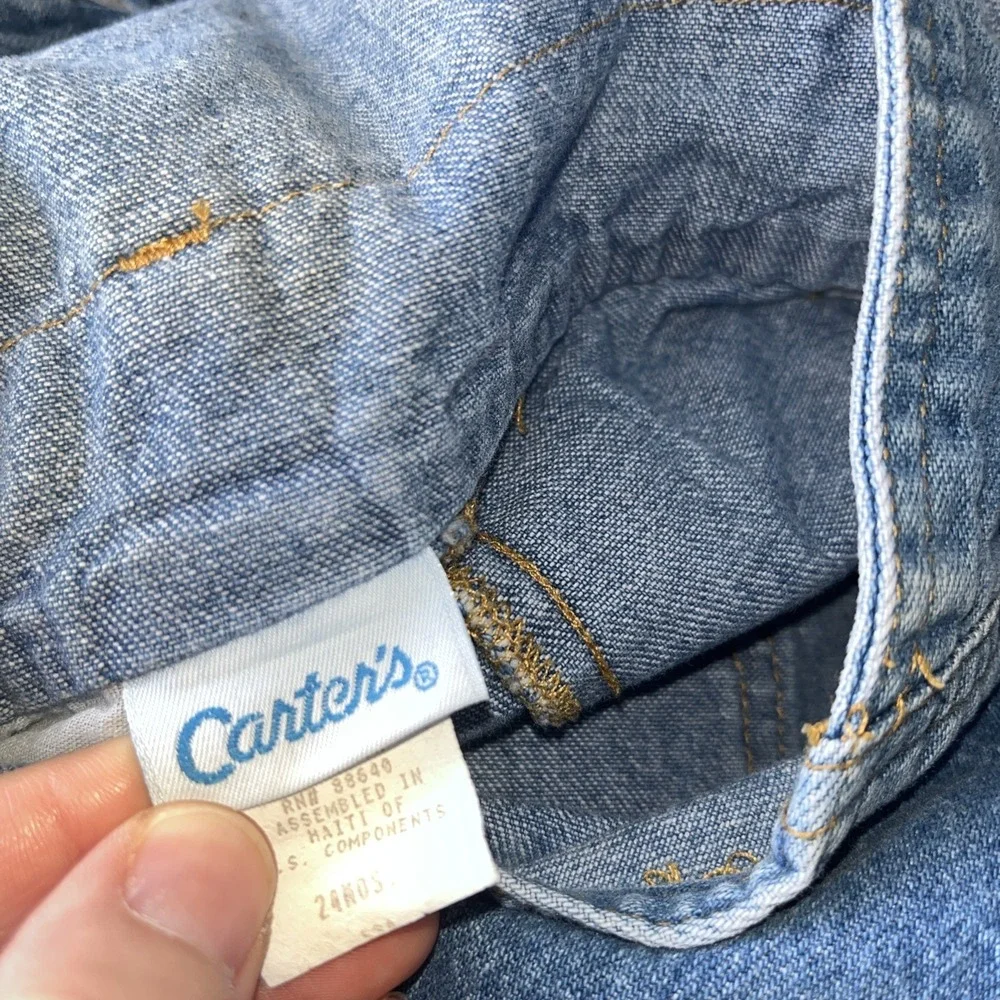 Vintage 1980's Carters Overalls And T Shirt. 24‎ Months, 2T. Denim outfit