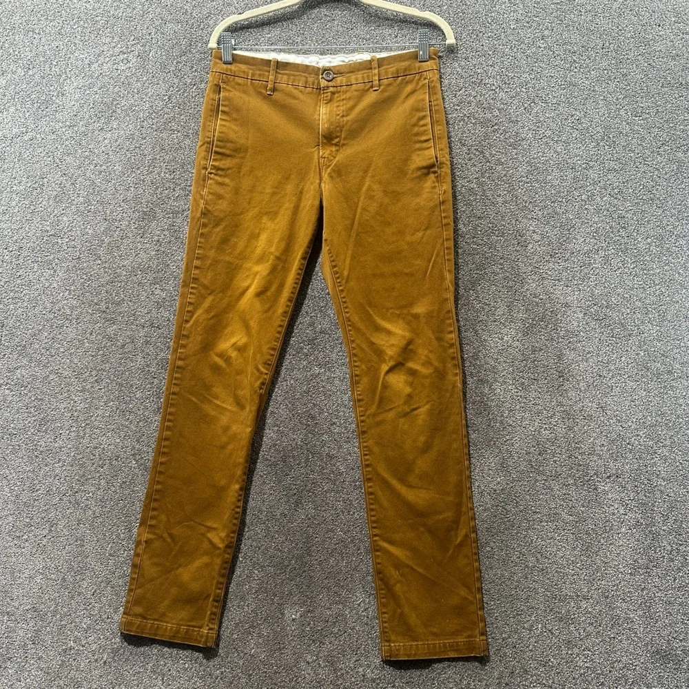 Levis‎ Chino Pants Men 29X32 Brown Slim Straight Preppy Cotton Everyday Casual