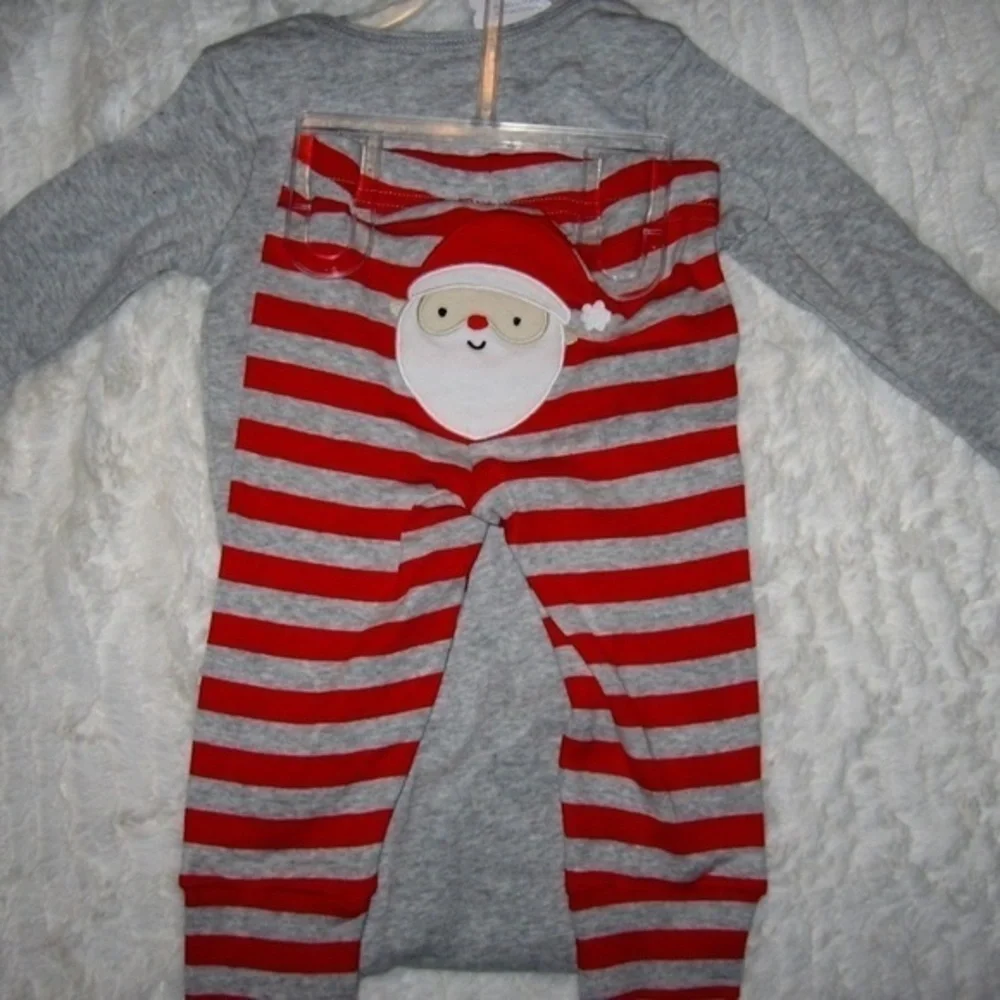 Carter's‎ Baby's 9 Months Christmas Outfit Pants Santa Mistletoe Magnet NWT