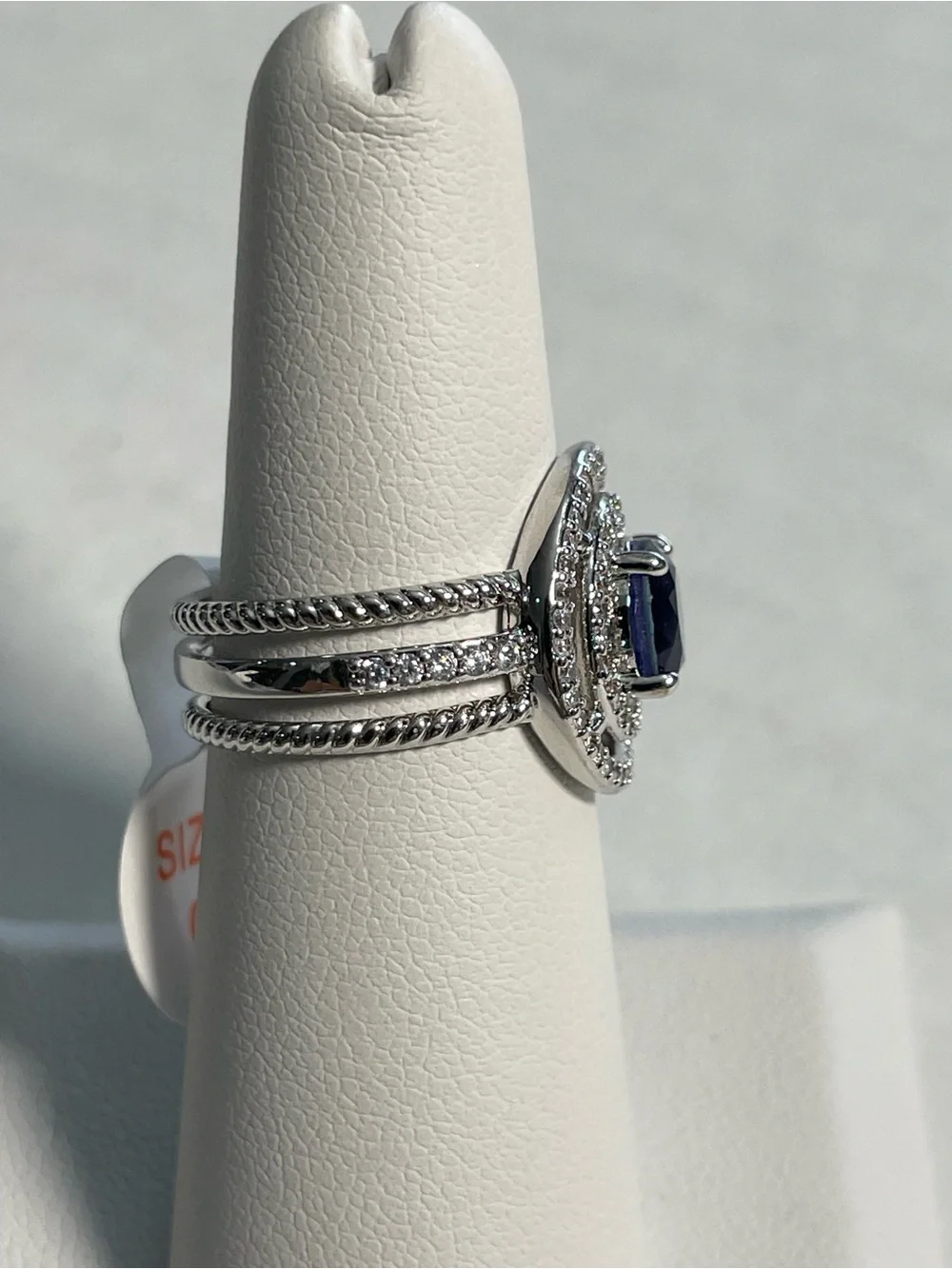 Bomb Party OG Ring Rare Unicorn “She’s The Moment” Rhodium/Sapphire NIB