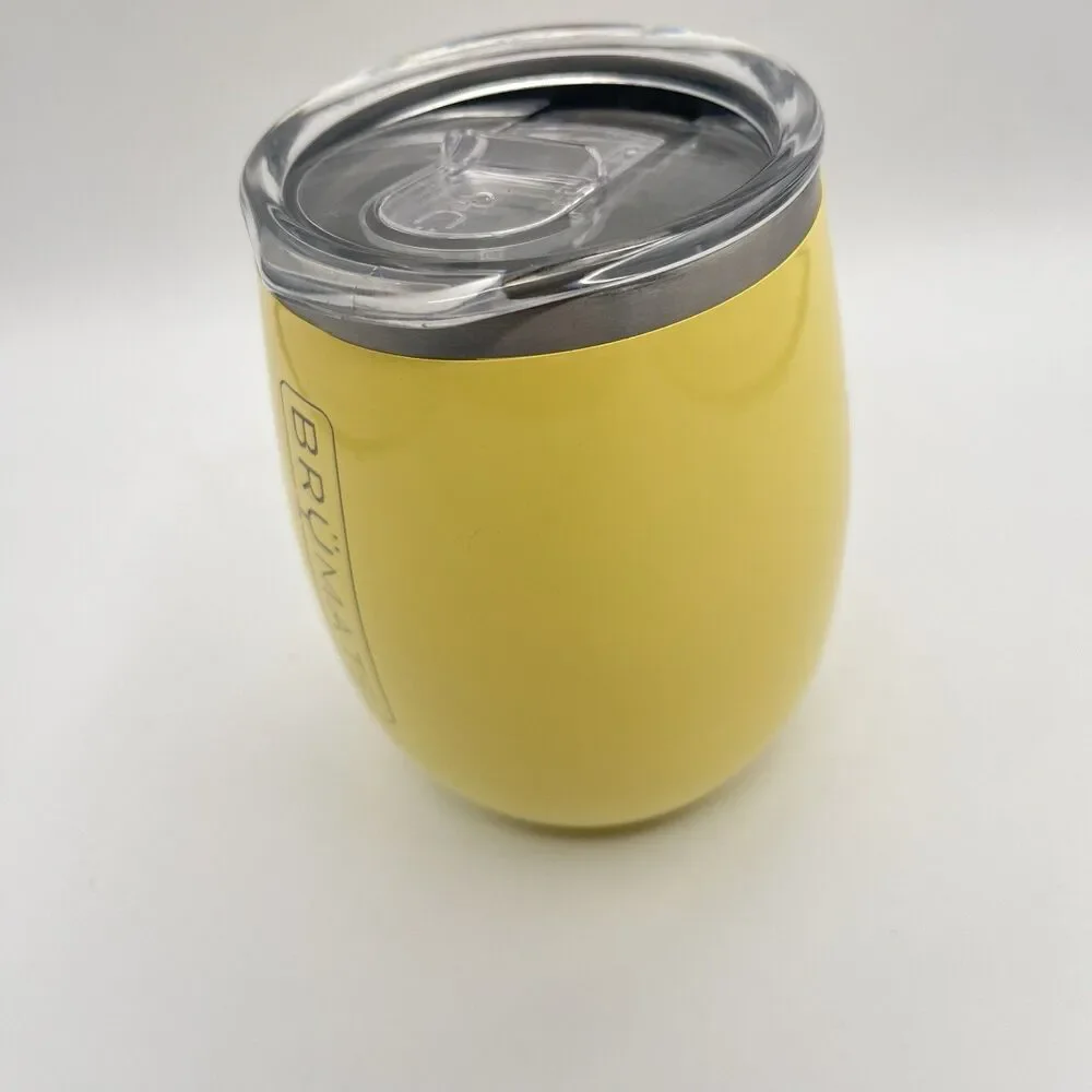 BRUMATE UNCORK'D INSULATED WINE TUMBLER 14OZ WITH LEAKPROOF LID Yellow