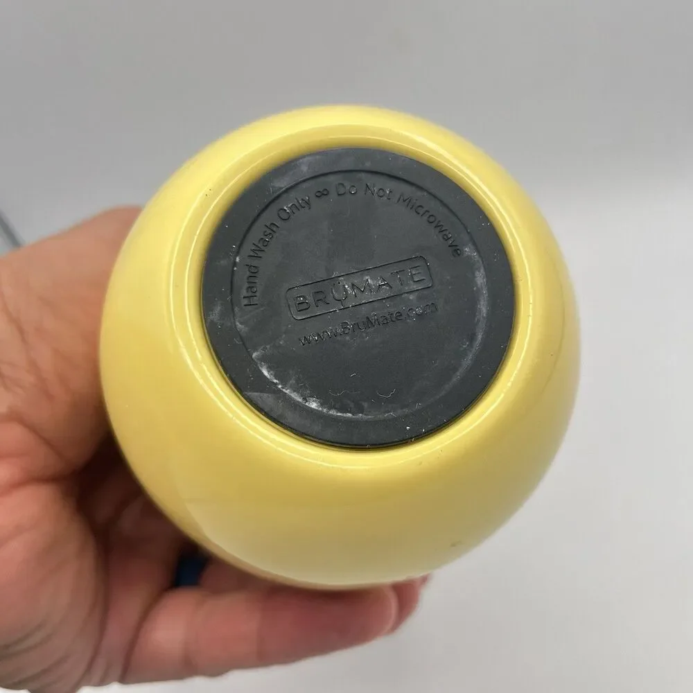 BRUMATE UNCORK'D INSULATED WINE TUMBLER 14OZ WITH LEAKPROOF LID Yellow