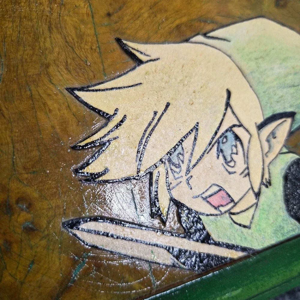 Nintendo‎ The Legend of Zelda Link Hand Painted Wooden Trinket Box Art OOAK Gift