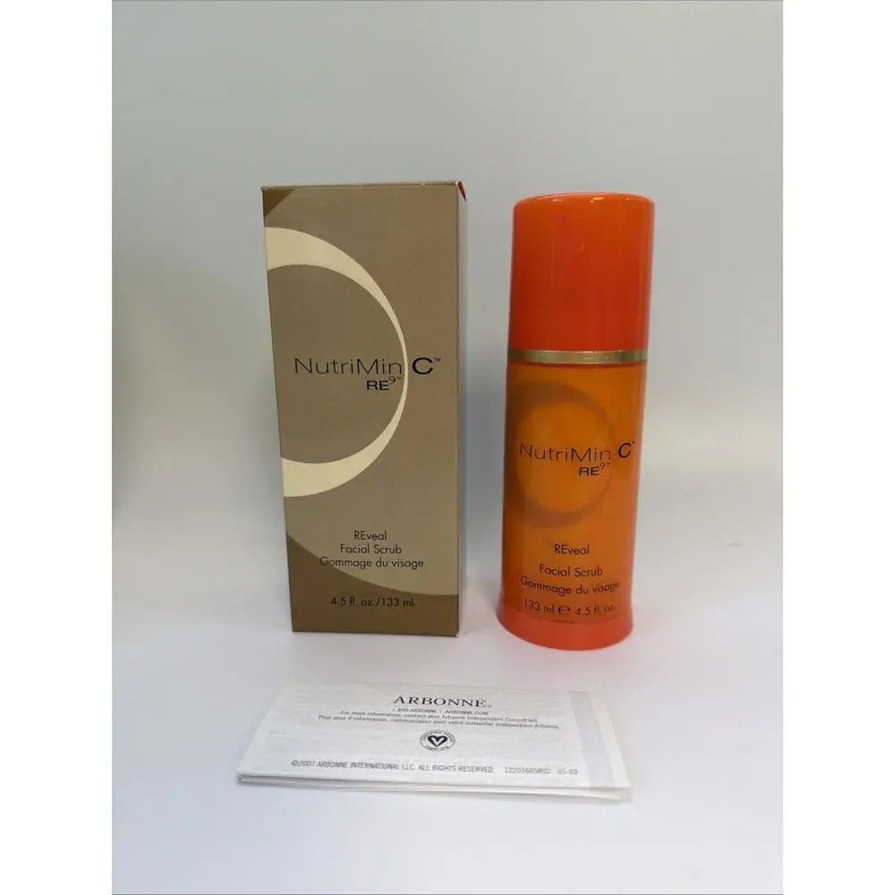 New Arbonne NutriMin Re9 C REveal Facial Scrub 4.5oz Anti-aging USA‎ Made Beauty