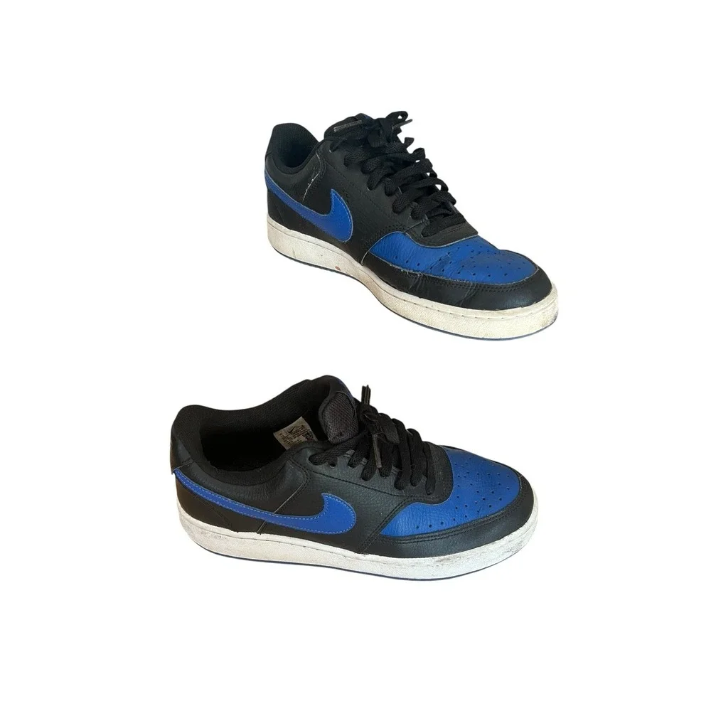Nike‎ Court Vision Low Top Sneakers (DM8681-001) Blue Black Men's US Size 7
