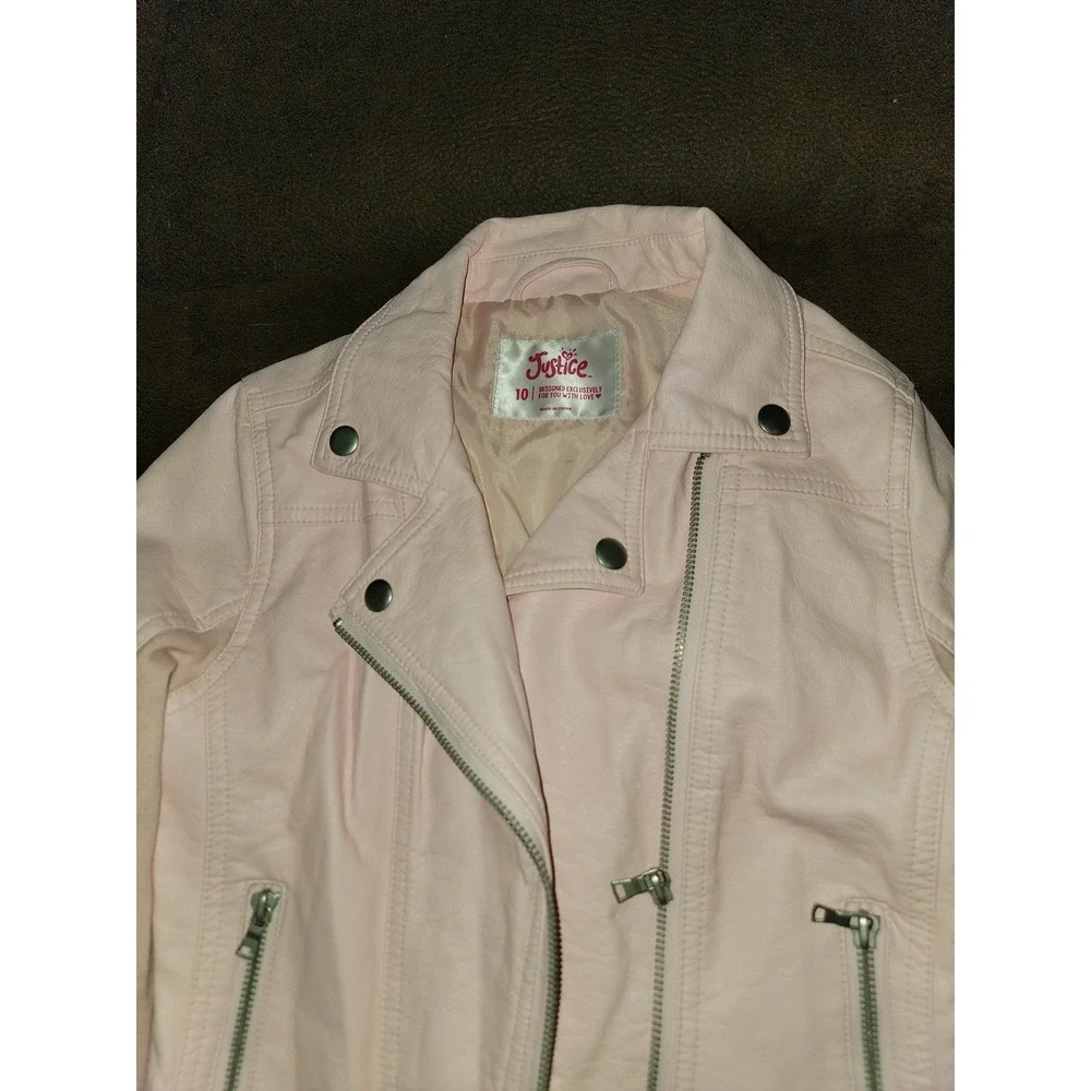 Justice pink faux