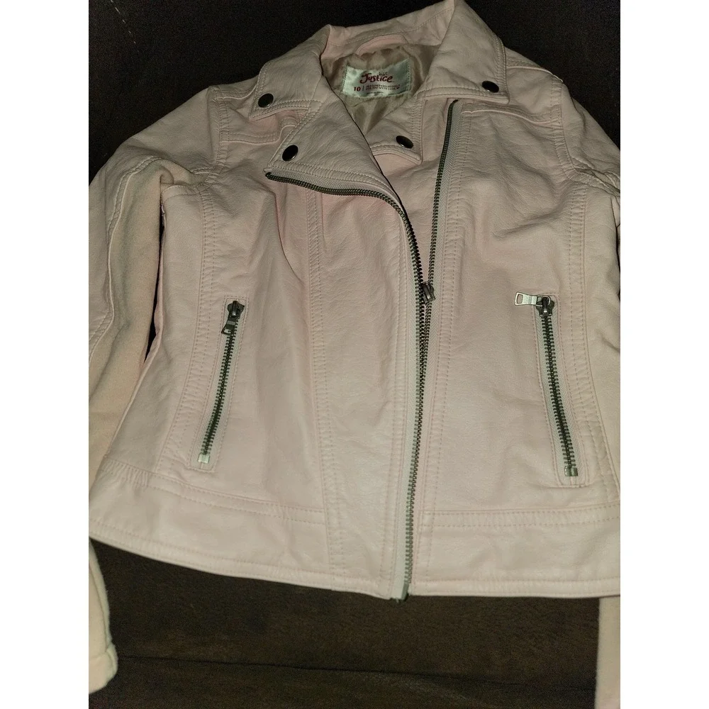 Justice pink faux
