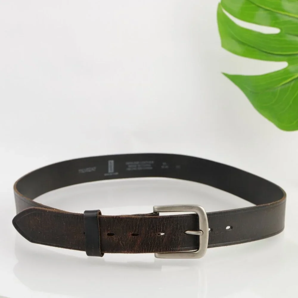 Levis Mens Belt Size XL Extra Large‎ 42 44 Brown Leather 2