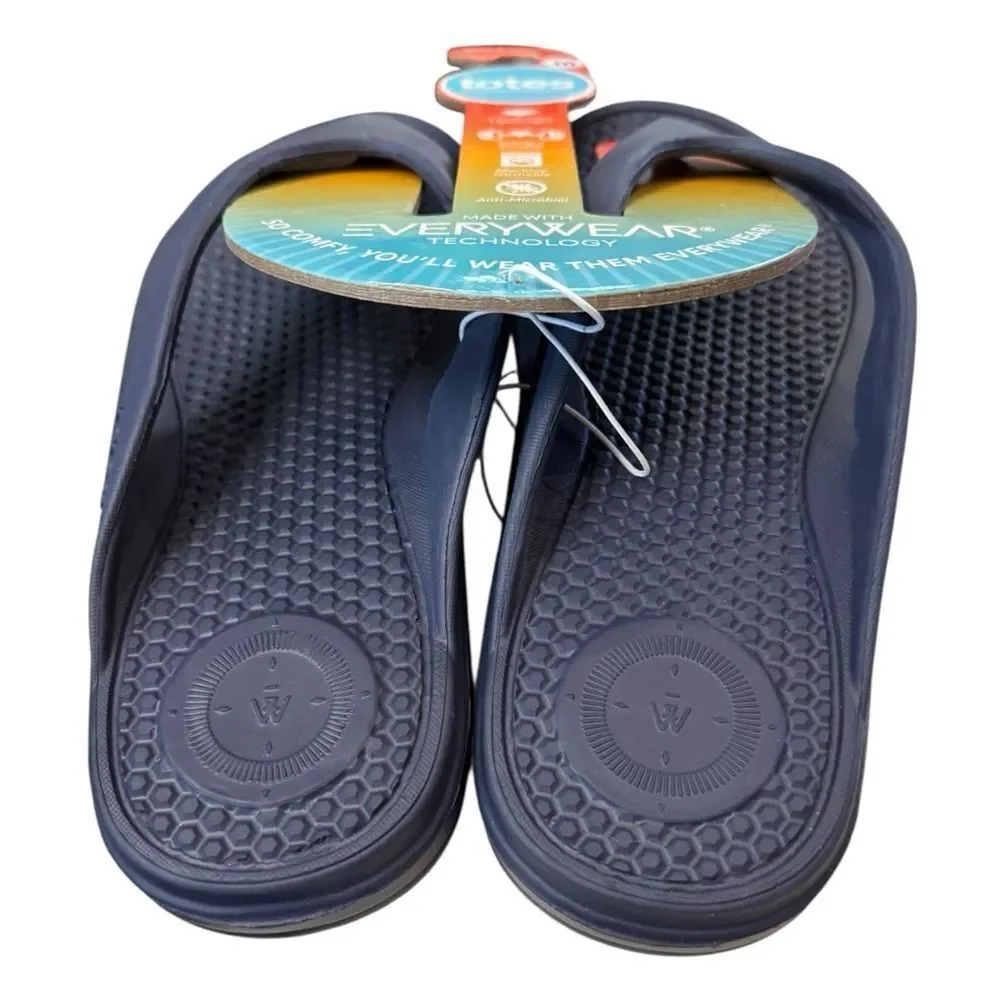 totes blue navy flop