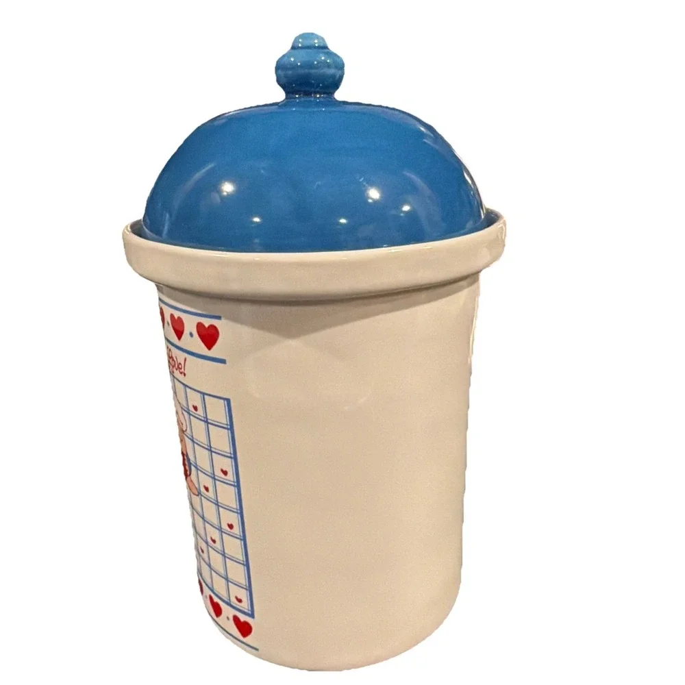 HTF 1985 ZIGGY Cookie Jar‎ w Lid Don't Forget To Add The LOVE  Marsh Earthenware