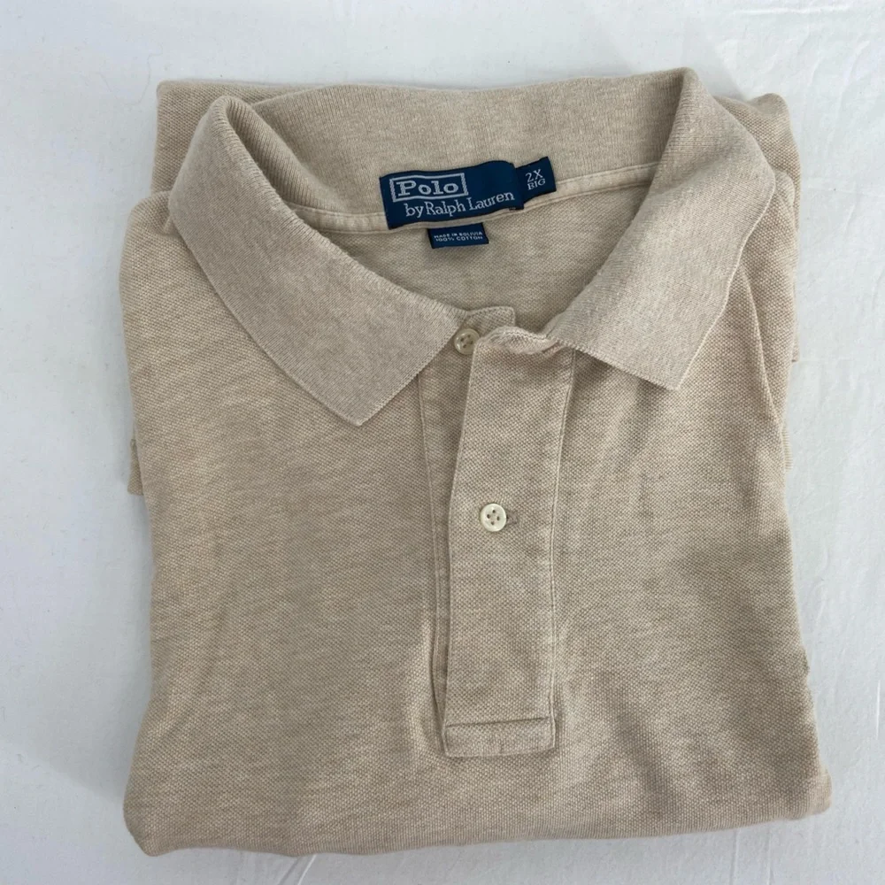 Polo by Ralph Lauren, short‎ sleeve, oatmeal color, size 2XB