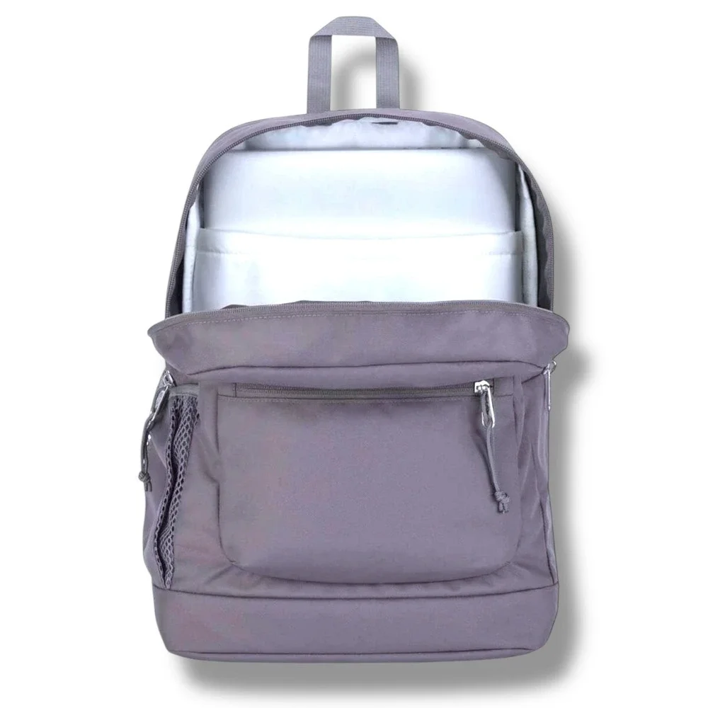 JanSport Cross Town Backpack Graphite Grey‎ 15 Inch Laptop Sleeve NEW