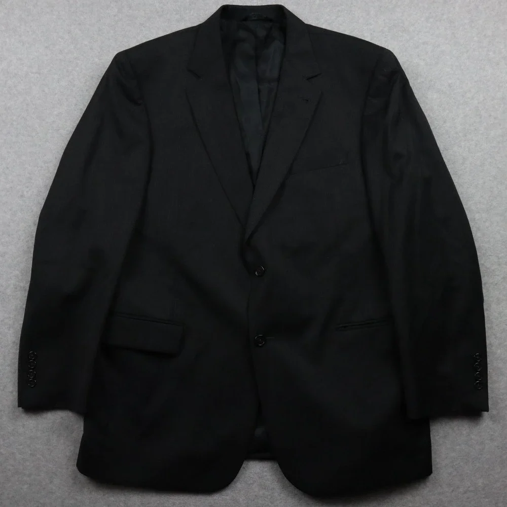 Jos A Bank Blazer Mens 43R Signature Wool 2-Button Suit Jacket Coat Charcoal‎