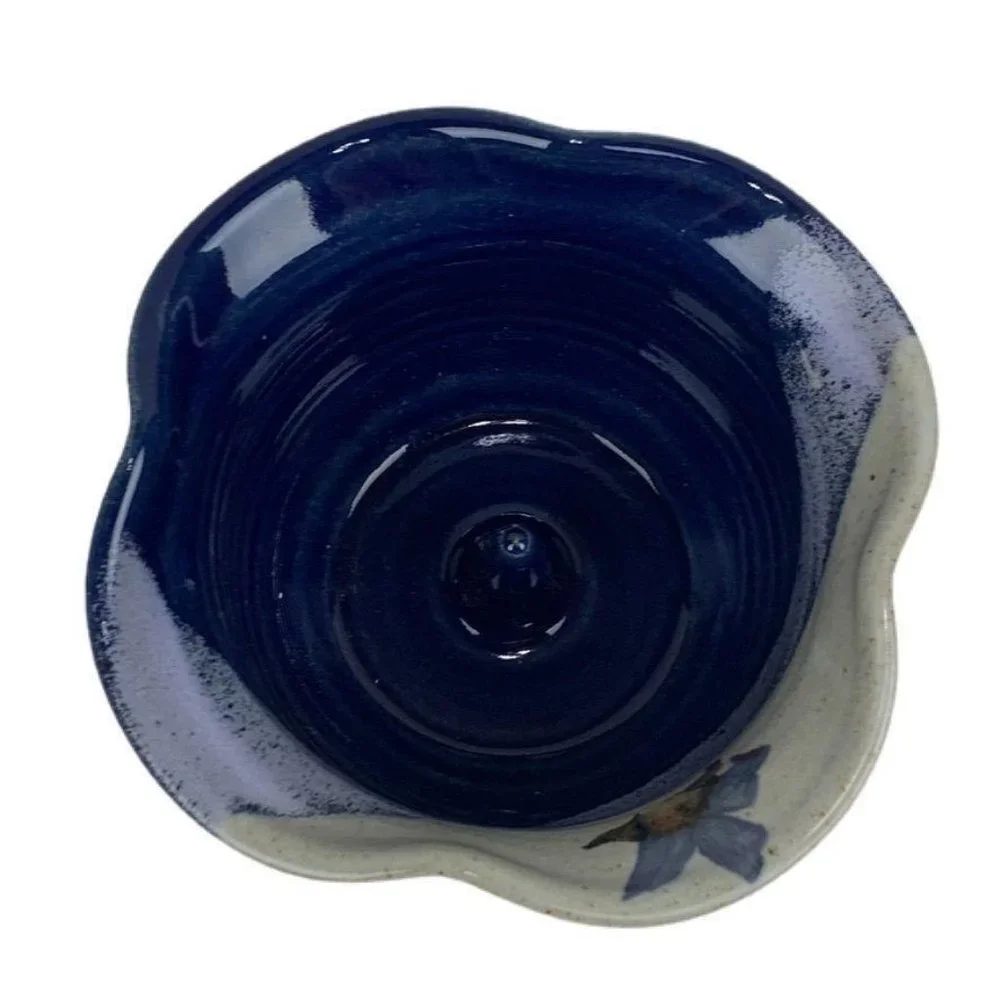 Pottery‎ Apple Baker Dip Dye Fluted Artist Stamped