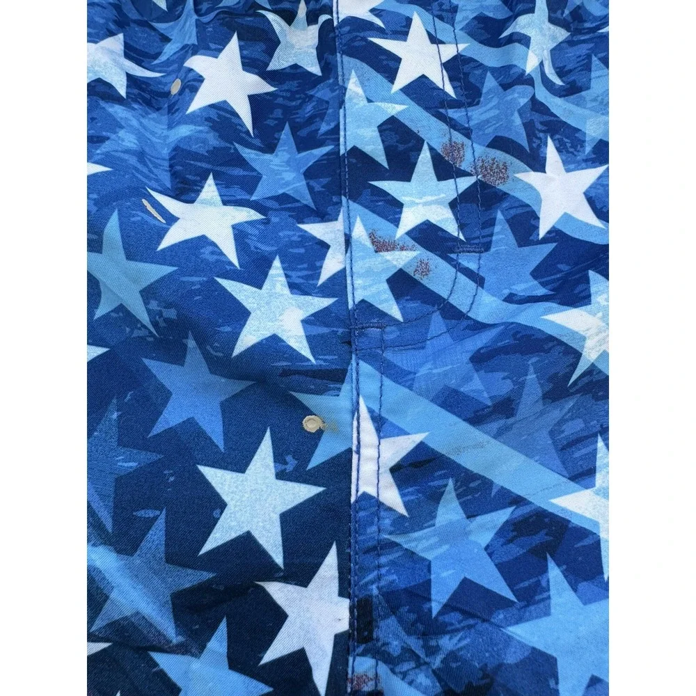 Under Armour Swim Trunks Boys Youth XL Red White Blue Patriotic American‎ Stars