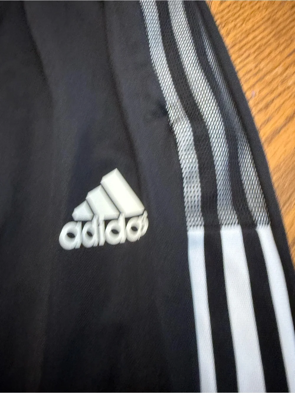 adidas Black Joggers with White Side Stripes
