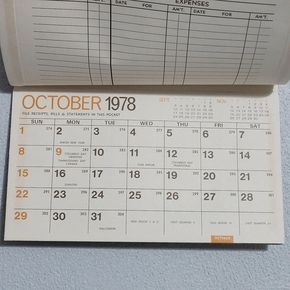 1978 Clintonville CoopWall Calendar‎ Pencil Holder Clintonville Wisconsin