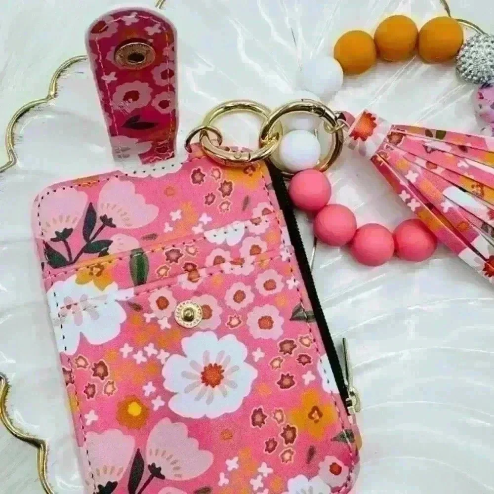 Floral Wristlet Card Wallet