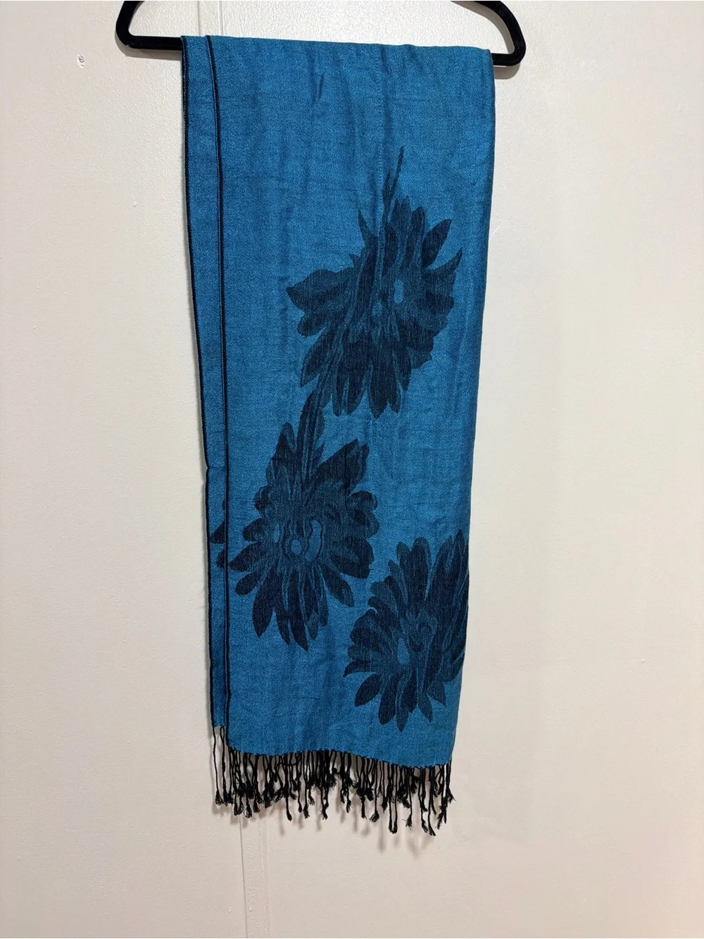 pashmina silk blue