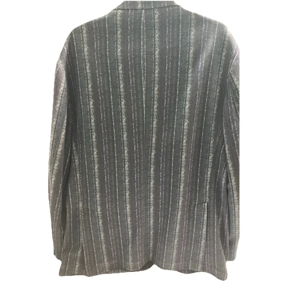 Richard‎ Choi The Light Jacket Mens Size 56 Black Purple Stripe Blazer