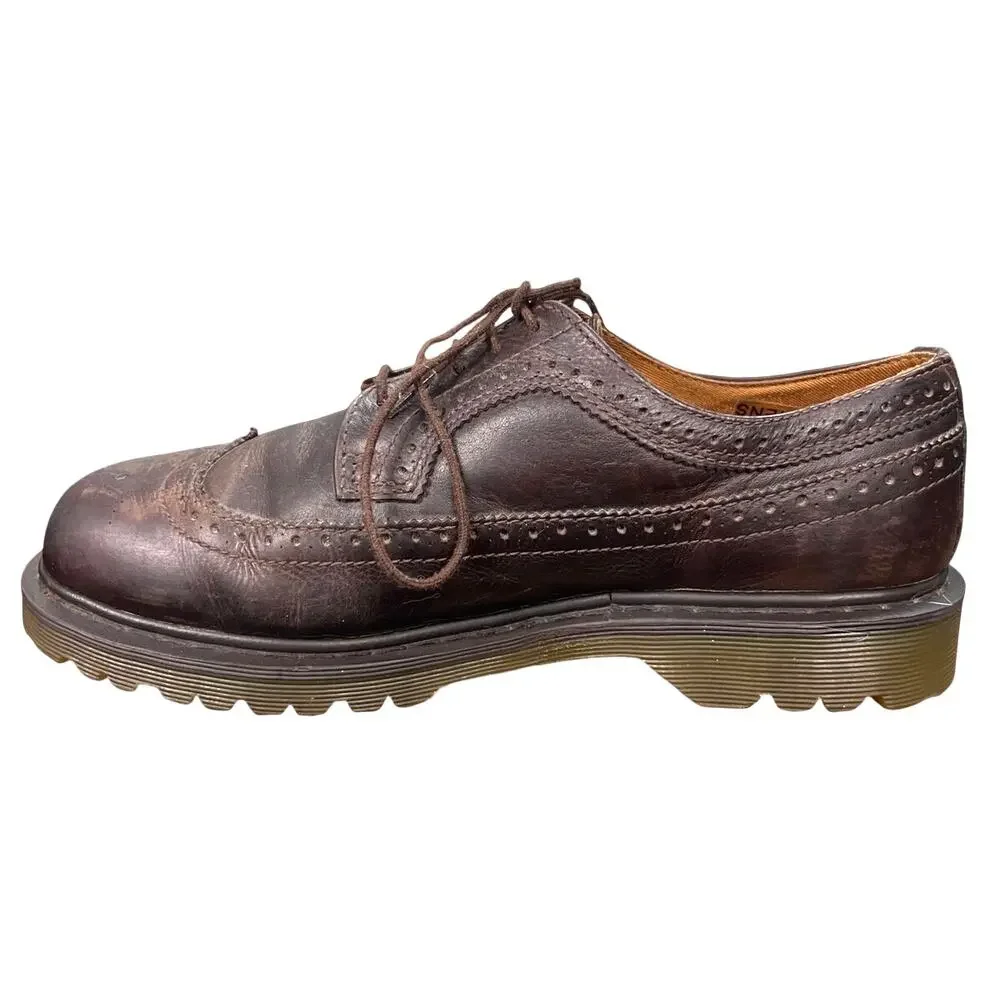 Dr. Marten’s Unisex Brown Leather Brogue Wingtip Oxfords Size M 10 W 11
