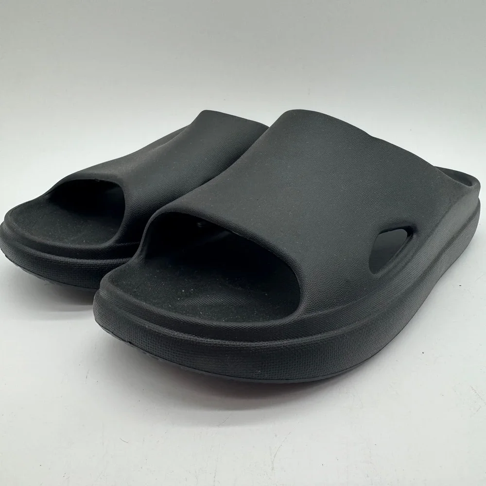 32 Degrees Cool Cloud Slide Sandals Black Unisex Size L W9-10 M7-8 New