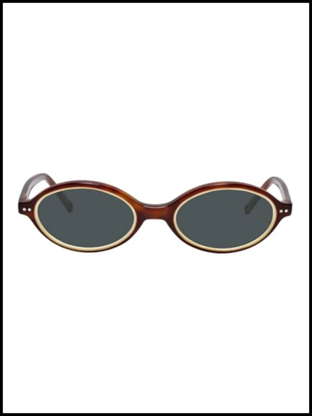 Polarized UV400 Oval Acetate Sunglasses Retro