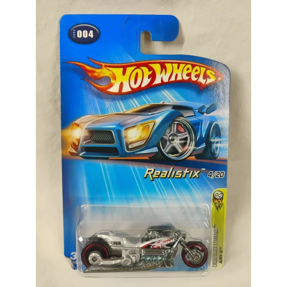 2005 Hot Wheels #004 First Editions Realistix Airy 8 Chome/Silver‎