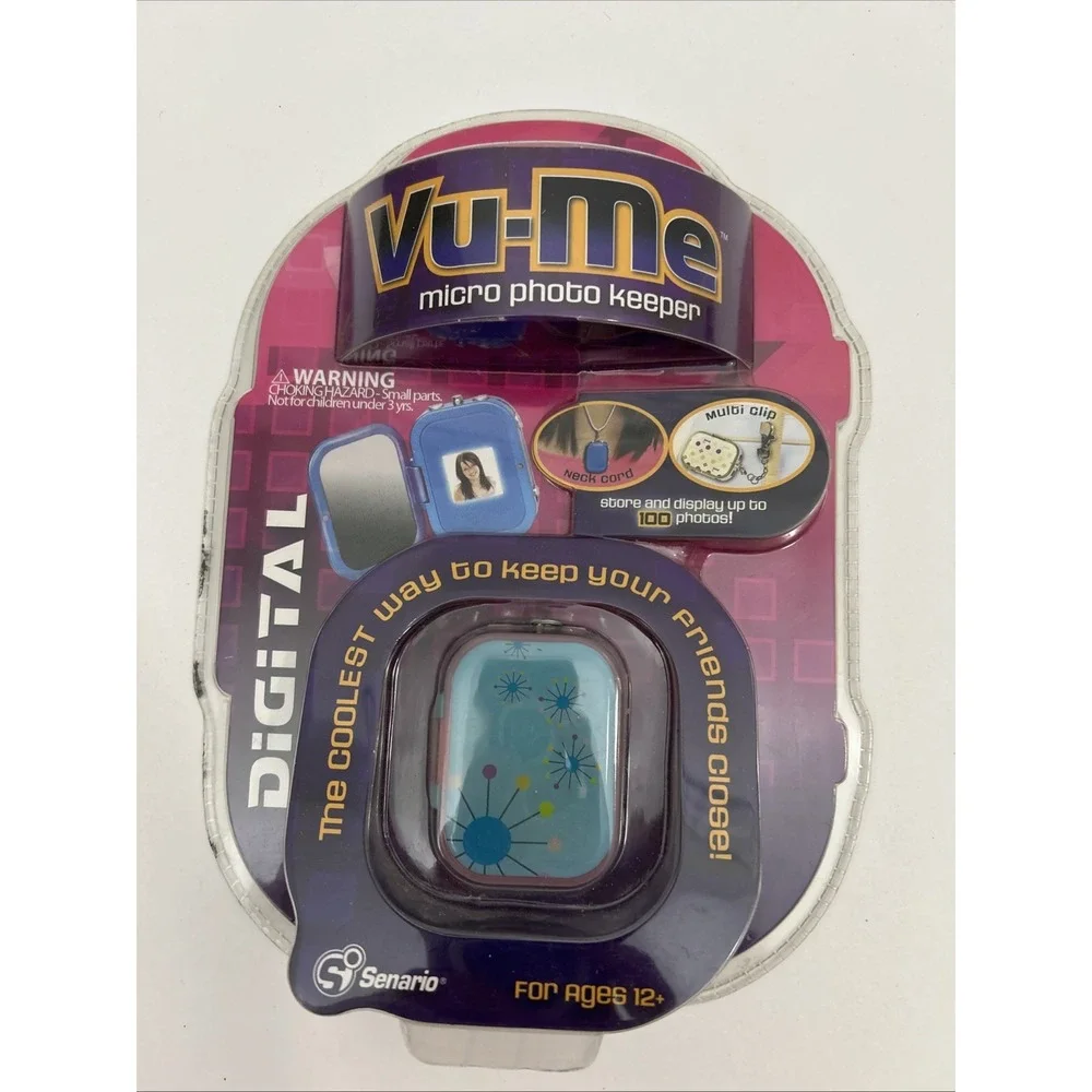2007 Senario NEW Vu-Me Micro‎ Photo Keeper Picture Storage Necklace SKU 1386