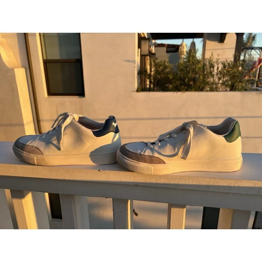 Harmont & Blaine white leather sneakers sz 7 colorblock dauschand embroidered