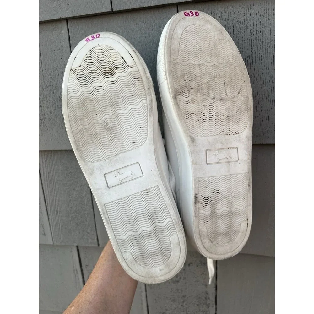 Harmont & Blaine white leather sneakers sz 7 colorblock dauschand embroidered