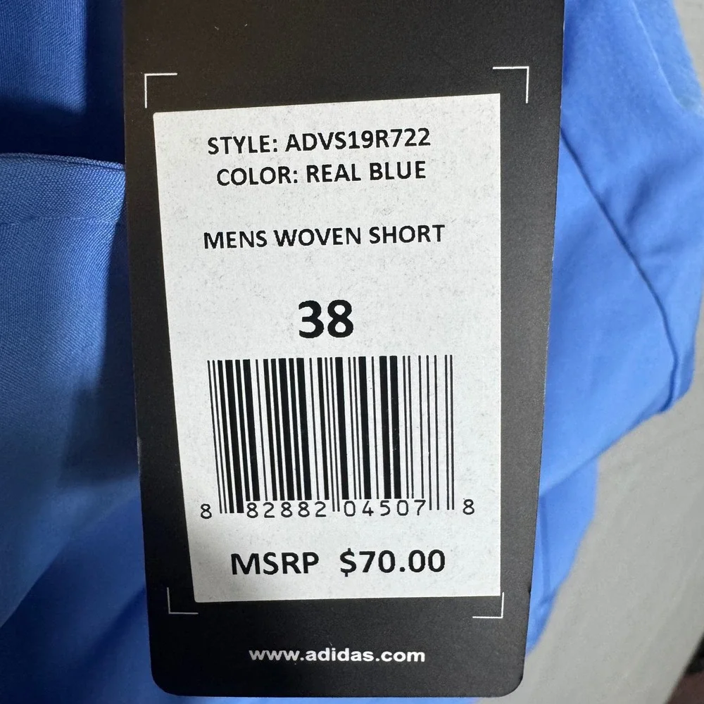 Adidas Ultimate365 Mens Woven Golf Shorts Real Blue ADVS19R722 Size 38