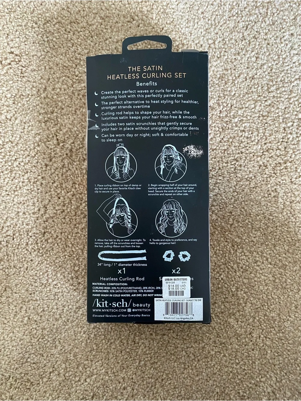 Kitsch satin heatless