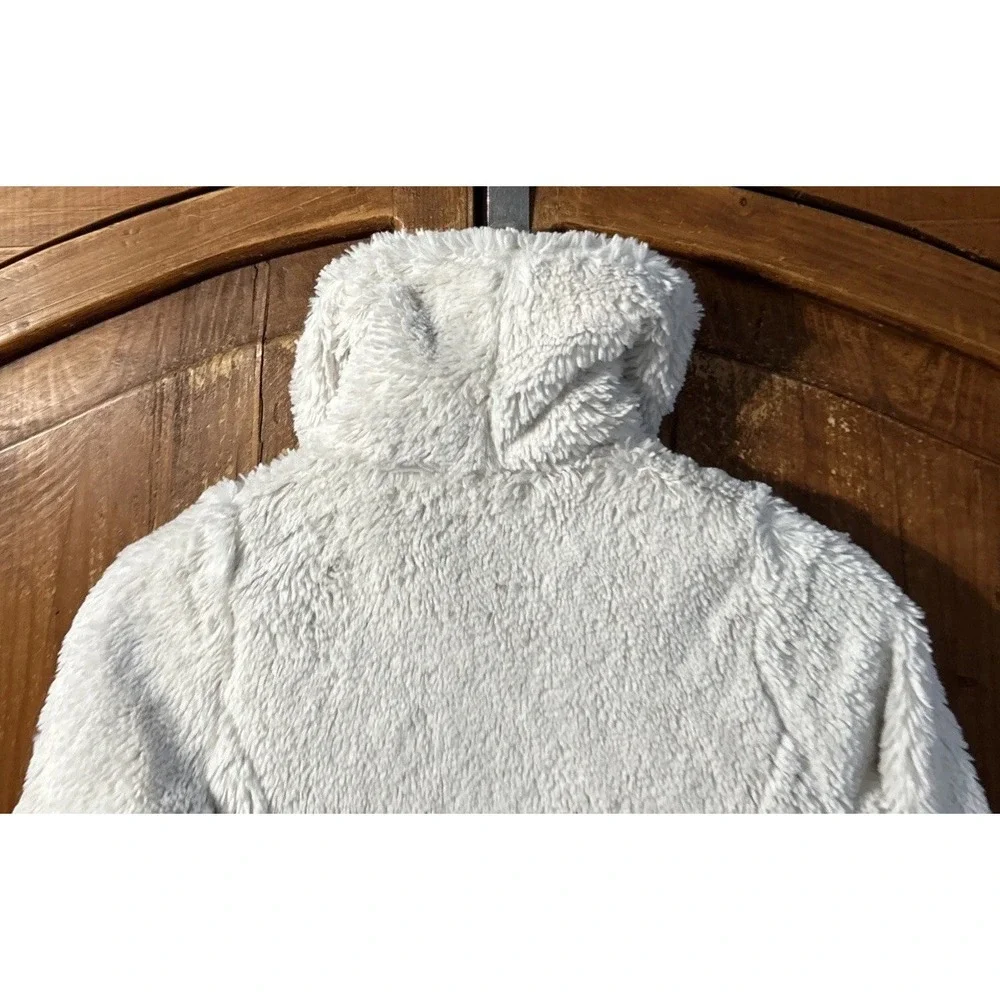RARE Girls‎ Patagonia Pelage FLUFFY Fleece Jacket Birch White Sz 8 65591