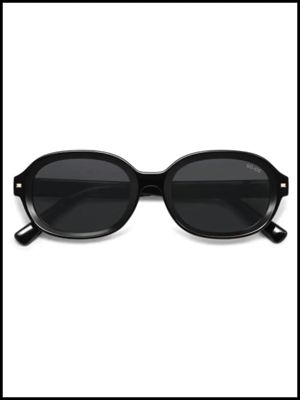 Retro Trendy Oval Round Polarized Sunglasses with UV400 Protection