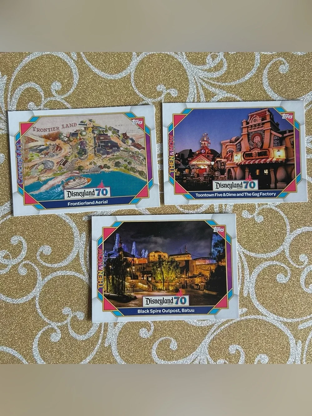 Topps Disneyland 70th Anniversary 3-Card Bundle