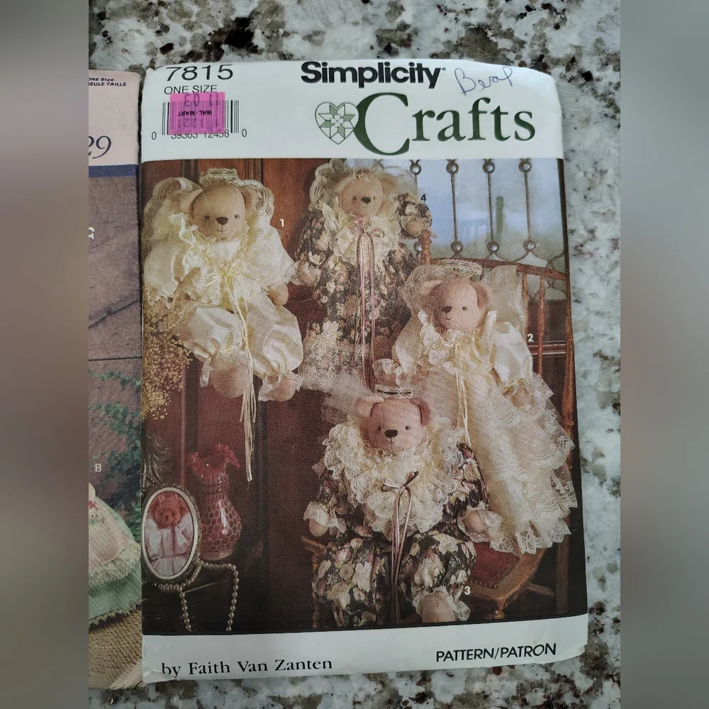 Vintage Craft Sewing Pattern Lot Cows, Bunnies‎ Dolls Quilt Butterick Simplicity