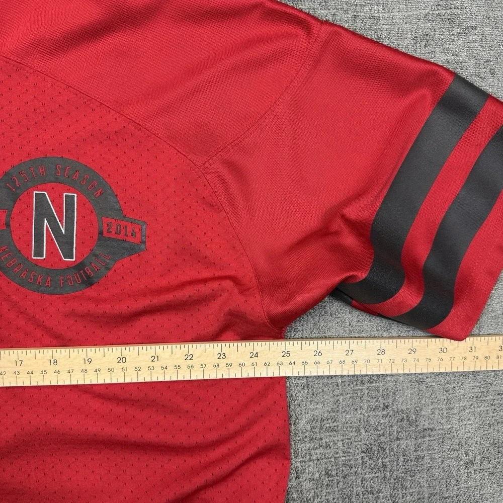 Nebraska Cornhuskers Adidas Football‎ Jersey #4 Red Mens XL 125th Season 2014