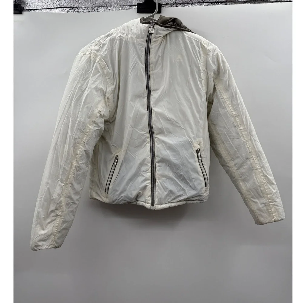 K-Way Puffer‎ Jacket Youth 10Y Olive Green Jacques Thermo Light Hooded Quilted