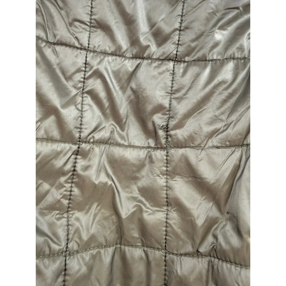 K-Way Puffer‎ Jacket Youth 10Y Olive Green Jacques Thermo Light Hooded Quilted