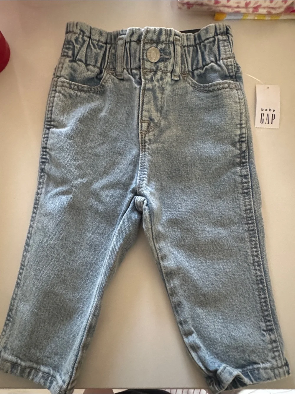GAP Baby Light Blue Elastic Waist Denim Jeans