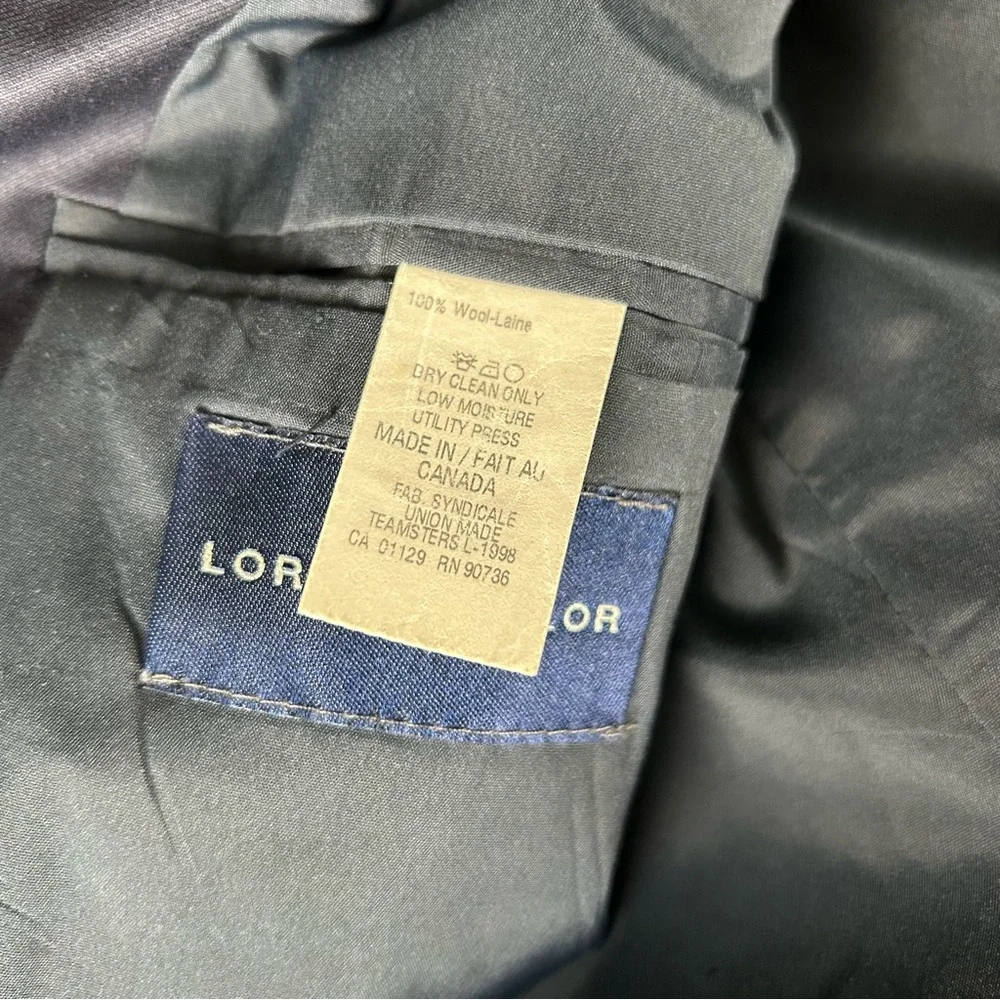 Lauren‎ Ralph Lauren Blazer Sport Coat Men 43R Navy Blue Gold Buttons 100% Wool