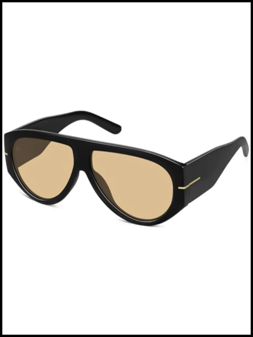 Oversized Aviator Sunglasses UV400 Retro Trendy Big Shades Driving Travel